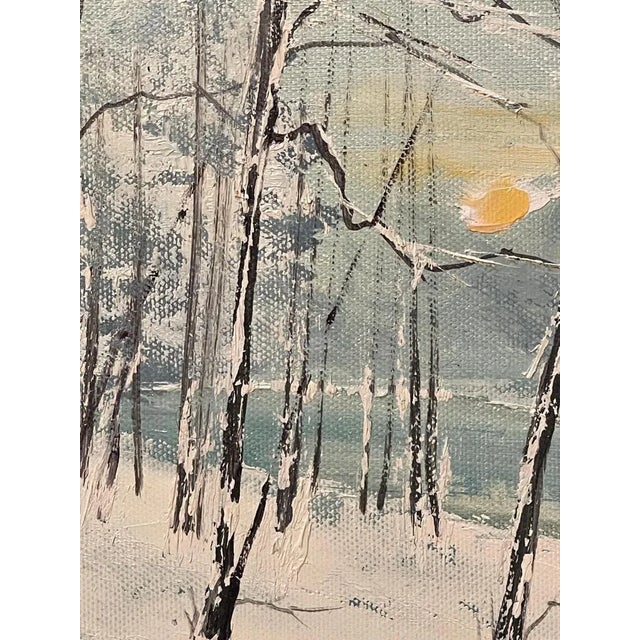 De Rosa, Snowy Landscape, 20th Century, Oil Painting on Canvas, Framed For Sale - Image 6 of 8