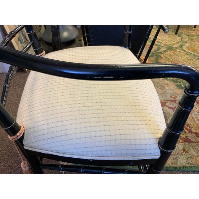 20th Century Faux Bamboo Chairs, Pair For Sale - Image 13 of 16