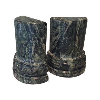 Vintage Marble Bookends - A Pair For Sale