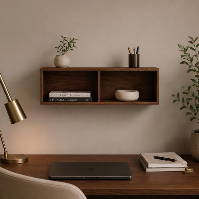 Not Yet Made - Made To Order Arcuno Solid Walnut Floating Nightstand For Sale - Image 5 of 11