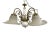 Vintage Art Nouveau Style Fleur De Lis Calla Lillies Shades 5 Arms Chandelier For Sale