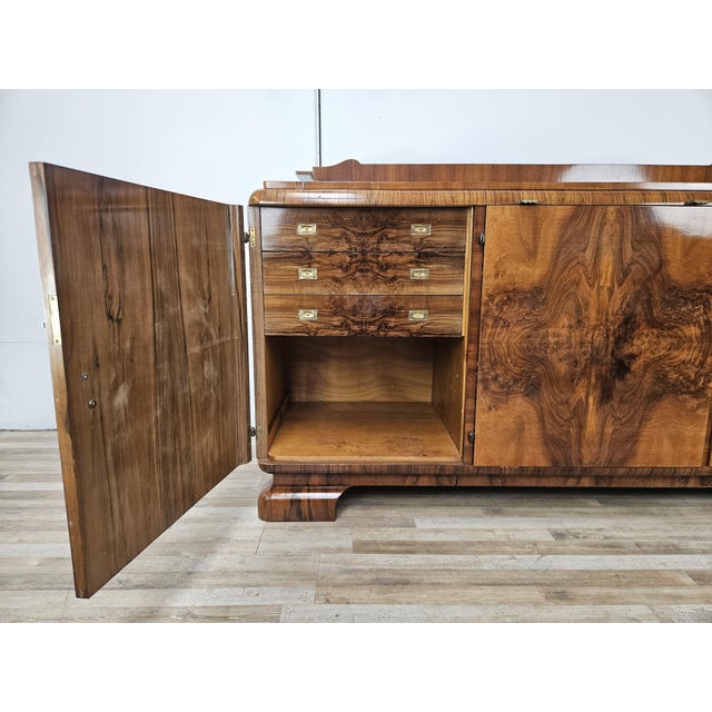 Art Deco French Sideboard in Walnut, 1940 For Sale - Image 16 of 18