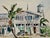 Rustic Henry Emil Salloch Original Watercolor on Paper Beachside Estate, 1945. For Sale - Image 3 of 6