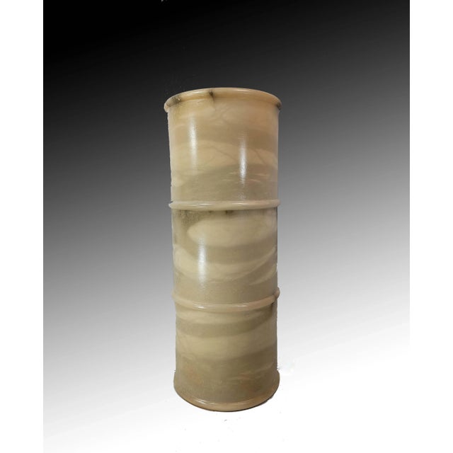 Late 20th Century Basic Source Genuine Natural Alabaster Stone Sconce Lamp For Sale - Image 10 of 10