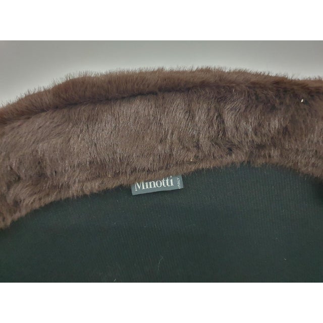 Set of Lounge Chair and Ottoman by Rodolfo Dordoni for Minotti Berman, Italy, 1990s For Sale - Image 16 of 18