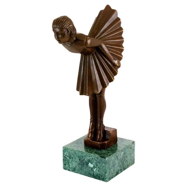 Art Deco Style Bronze Sculpture of a Ballerina, Bronze For Sale - Image 9 of 9