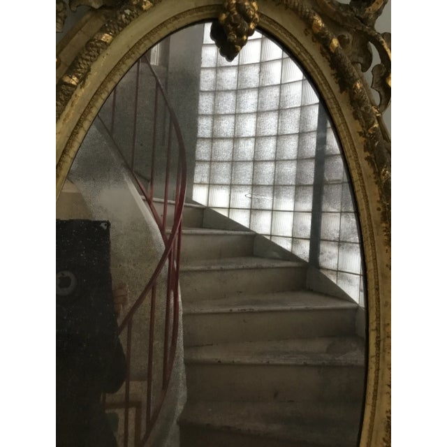 Late 19th Century Victorian Distressed Oval Mirror For Sale - Image 11 of 13