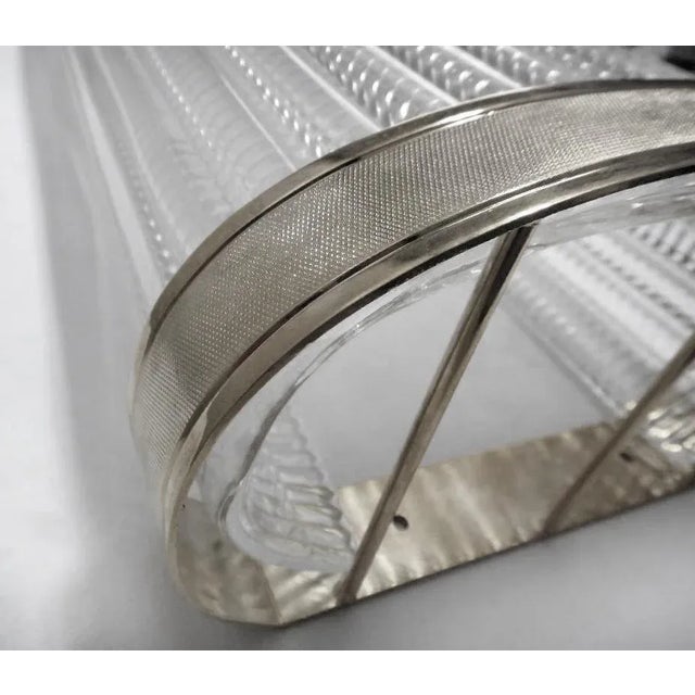 Contemporary Overscale Laudarte Srl Murano Glass Sconces With Nickel Finish For Sale - Image 3 of 8