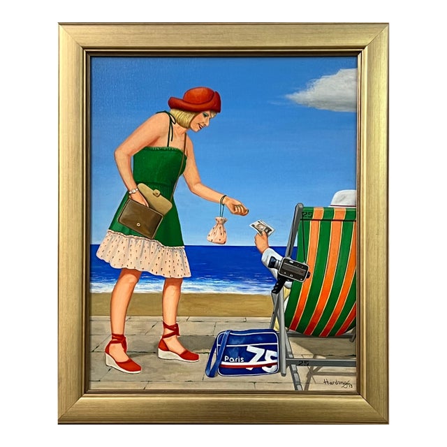 Vintage English Woman at a Seaside Beach Resort in Summer 1960's 1970's England 2013 For Sale