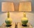 1940s Pair of MCM Designer Richard Lindley Melrose Place Celadon Porcelain Table Lamps For Sale - Image 13 of 13