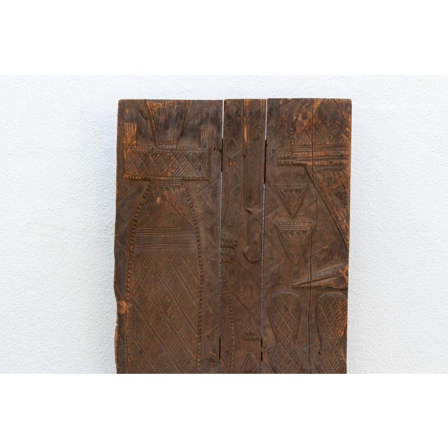African Finely Carved Antique African Nupe Door For Sale - Image 3 of 8