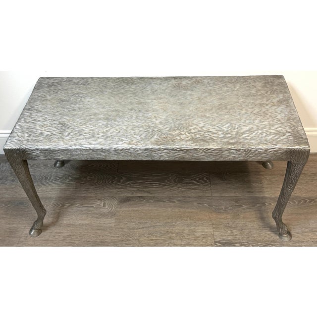 Sculptural Zoomorphic Cast Zinc Alloy Coffee Table Manner of John Dickinson For Sale In Greensboro - Image 6 of 17