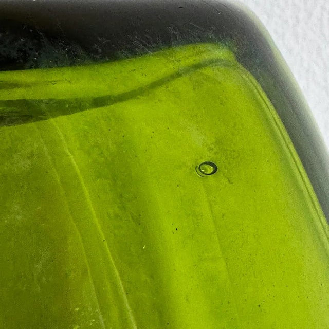 Glass Vintage Hand Blown Green Glass Jug For Sale - Image 7 of 8