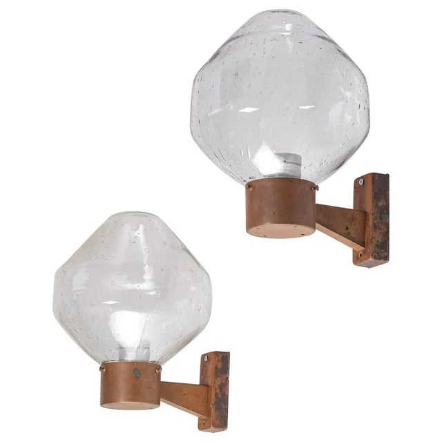 Metal Copper Wall Lamp attributed to Fagerhults, 1960s For Sale - Image 7 of 7