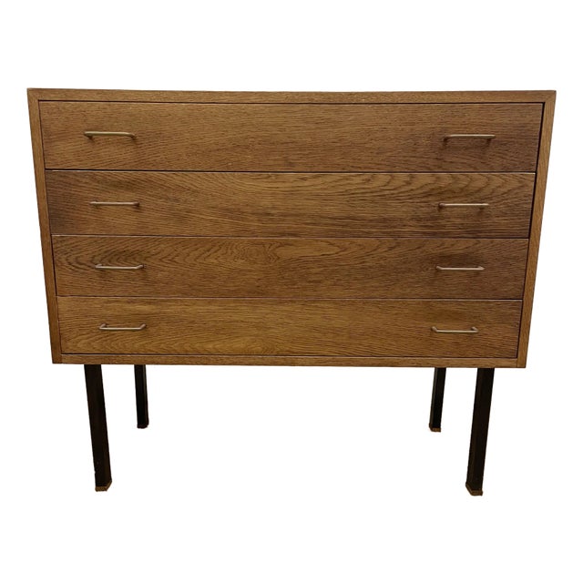 Hans Wegner Oak & Steel Chest of Drawers For Sale