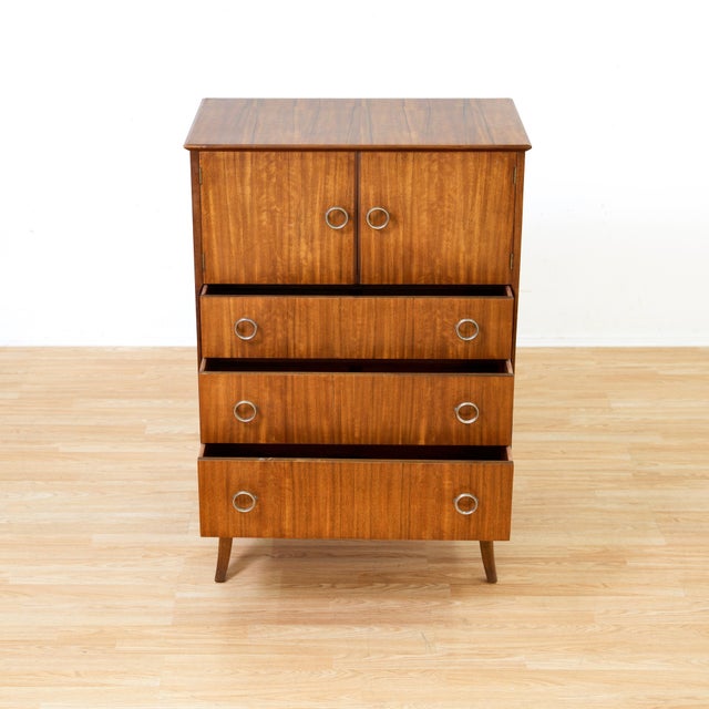 British Mid-Century Mahogany Gentleman's Chest, 1950s For Sale In Los Angeles - Image 6 of 10