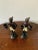 Pair of Vintage Painted Cast-Iron Figurative Double Candleholders For Sale - Image 4 of 12