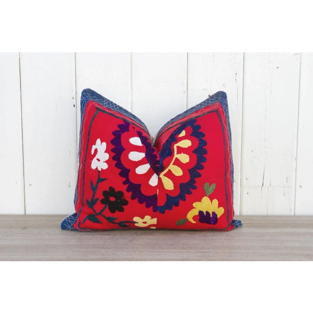 Yamna Uzbek Suzani Pillow For Sale - Image 9 of 9