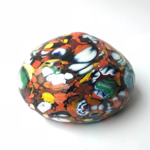 1950s Multi-Color Murano Glass Paperweight For Sale - Image 5 of 15