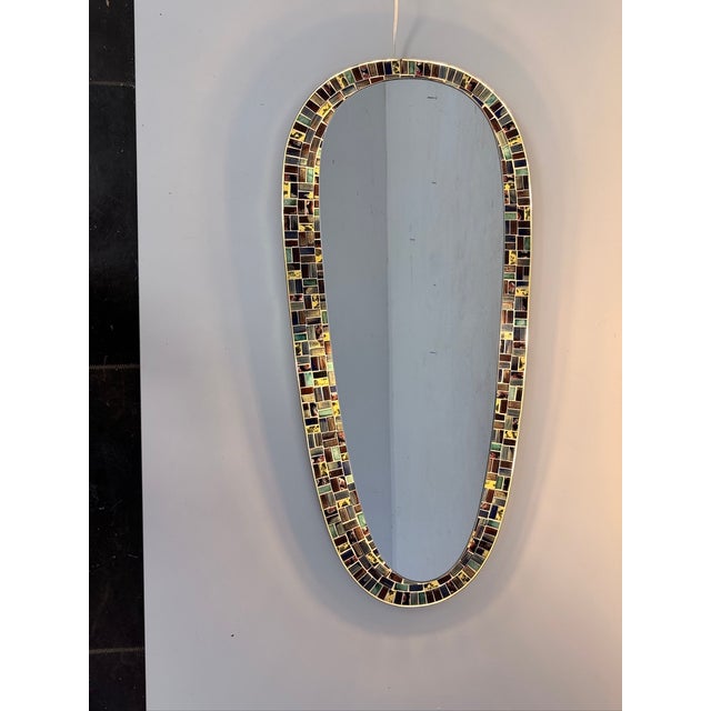 Large Illuminated Mosaic Mirror, 1950s For Sale - Image 6 of 18