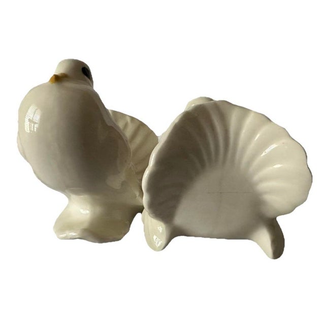 Vintage Late 20th Century Ceramic “Love Birds” Doves- Set of 2 For Sale - Image 9 of 11