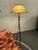 Yellow 1950s Tripod Floor Lamp with Brass Ring For Sale - Image 8 of 8