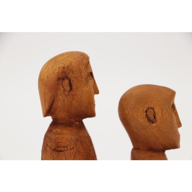 American Folk Art Set of Two Wooden Male Torsos, Early 20th Century For Sale - Image 13 of 15