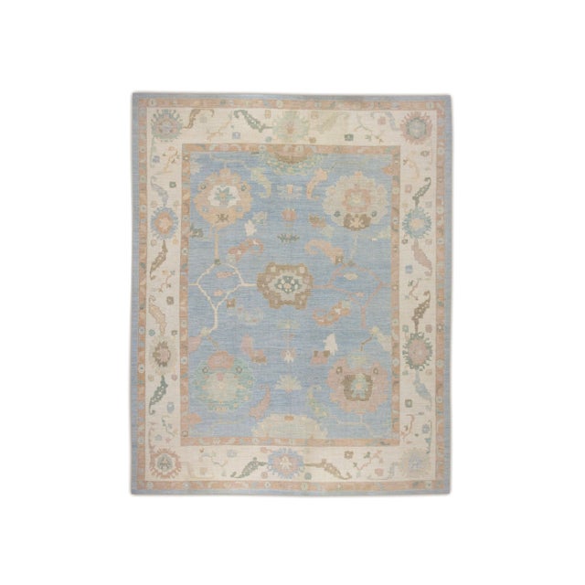 Textile Modern Turkish Oushak Rug 14'3" x 17'8" For Sale - Image 7 of 7