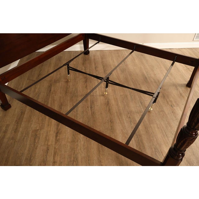 Statton King Size Carved Cherry Poster Bed For Sale - Image 18 of 18