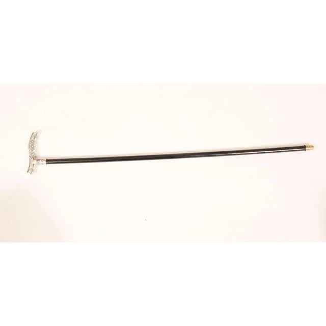 Silver Antique Oriental Silver Handle Walking Stick For Sale - Image 8 of 10