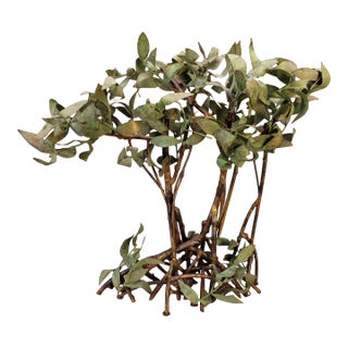Late 20th Century Metal Tree Bush Sculpture For Sale