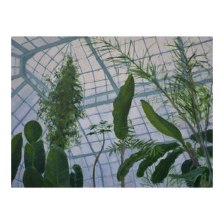 “Greenhouse in Winter” Contemporary Painting by Stephen Remick For Sale