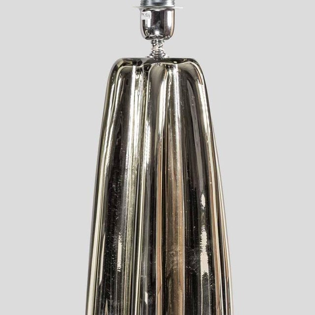 Fluted Mirrored Murano Glass Table Lamps from Alberto Donà, Set of 2 For Sale - Image 4 of 11