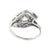 Contemporary 1950's 14k White Gold 1.46ct Old European Cut Diamond Bypass Ring, Size 6 For Sale - Image 3 of 4