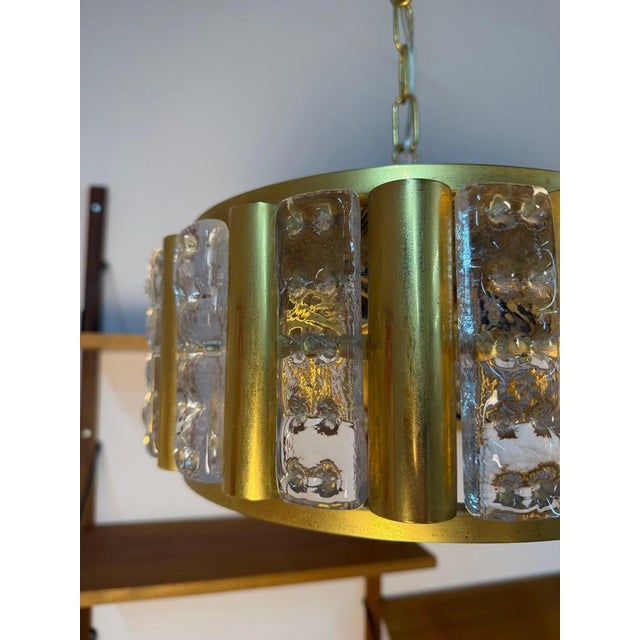 2000 - 2009 Brass and Glass Pendant Lamp by Carl Fagerlund for Orrefors For Sale - Image 5 of 11