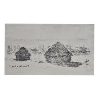 After Claude Monet, Haystacks, 1918, Lithograph For Sale