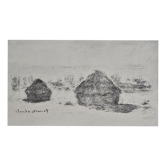 After Claude Monet, Haystacks, 1918, Lithograph For Sale