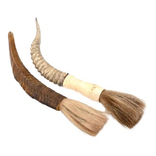 Mid 19th Century Antique Calligraphy Brushes- a Pair For Sale