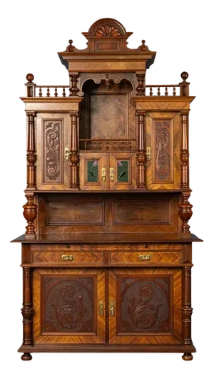 Wilhelminian Style Sideboard Cabinet, Late 1800s