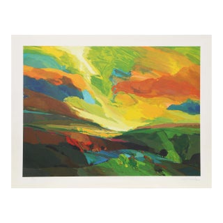 David Leverett, Greenfields: Sacred Garden Series, Lithograph For Sale