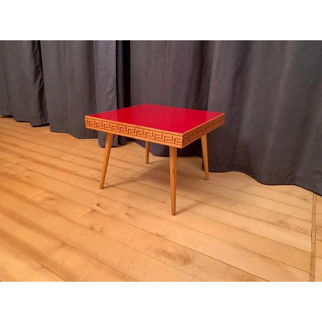 Red Large Flower Table, 1960s For Sale - Image 8 of 10