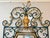 New LaBarge Neoclassical Wrought Iron Urn & Leaf Gilt Wall Mirror 62" Tall For Sale - Image 9 of 9
