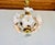 Vintage Murano Style White Floral Globe Chandelier - Brass Finish For Sale - Image 10 of 15