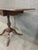 Traditional Vintage Mahogany Drop Leaf Entry Table | Federal Style Pedestal Side Table For Sale - Image 3 of 7