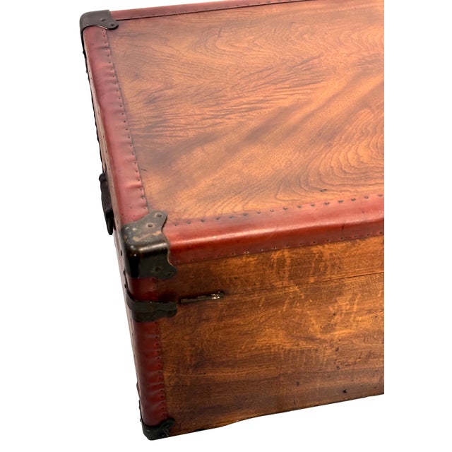 Wood Early 20th Century American Camphor Wood Steamer Trunk For Sale - Image 7 of 9