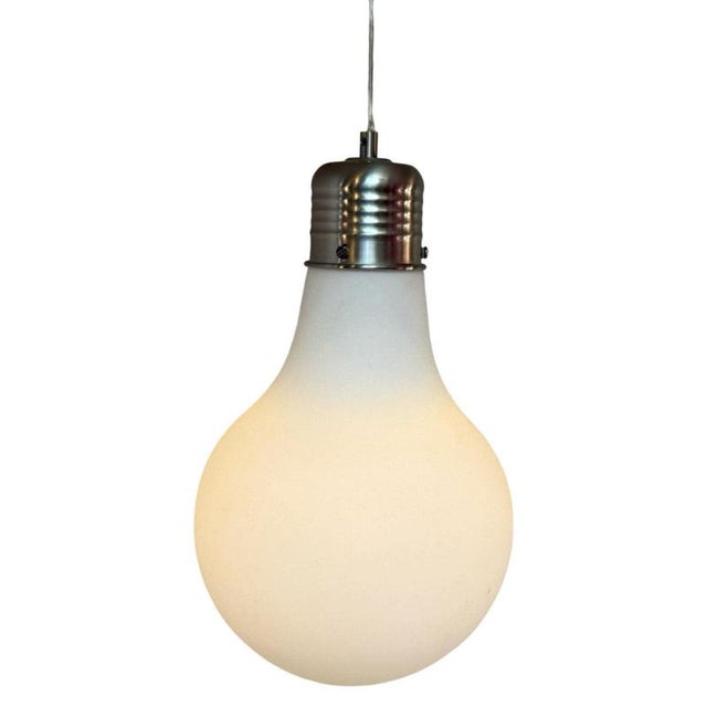 White Frosted Glass Bulb Lamp For Sale - Image 8 of 8