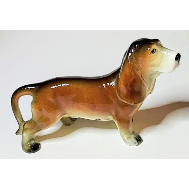 Mid-Century Modern Vintage Mid 20th Century Basset Hound Figurine For Sale - Image 3 of 4