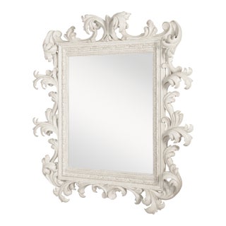 Tara Shaw for Century Furniture Italian Rococo Mirror Frenchpaintedblanc For Sale