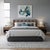 American made walnut queen bed headboard by Hoke Wood Products. The Mid-Century Modern headboard is crafted from old-...