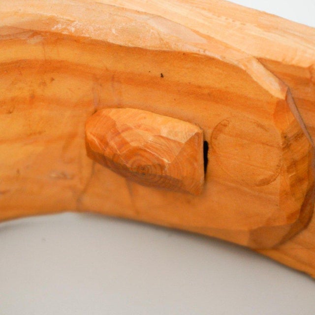 Rustic Hand Carved Goat Bell, 1950 For Sale - Image 10 of 11